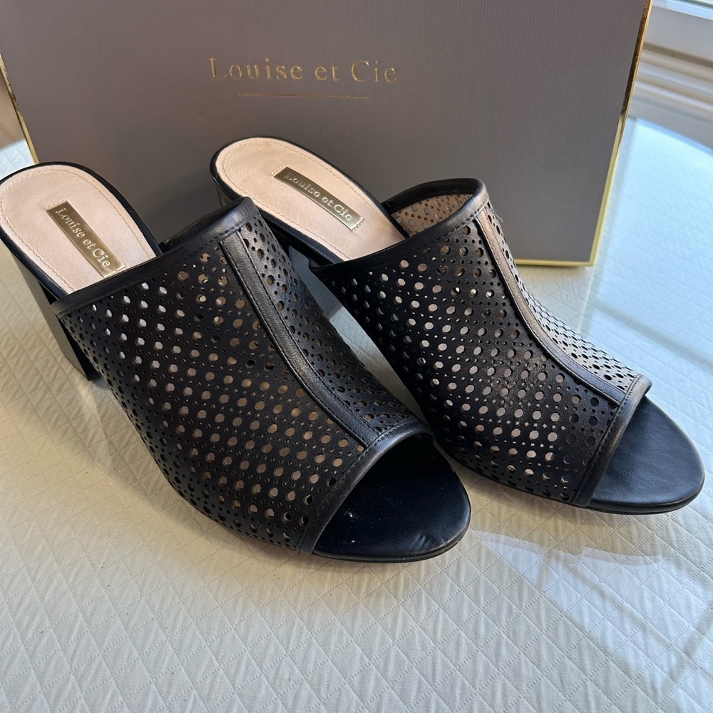 Louise et Cie LL-Valora-5 Black Slide Sandal
